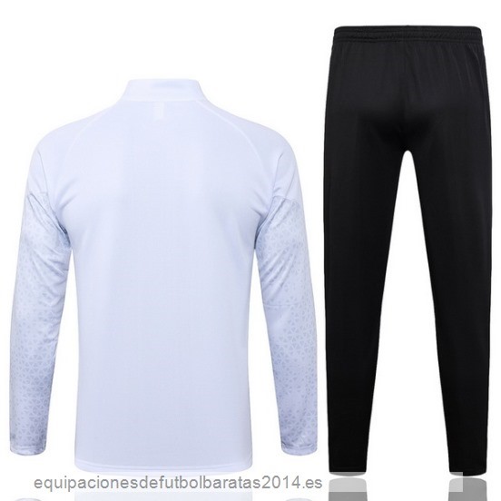 Nuevo Conjunto Completo Ropa Deportiva Con Cremallera Larga AC Milan 23/24 Blanco Negro Baratas